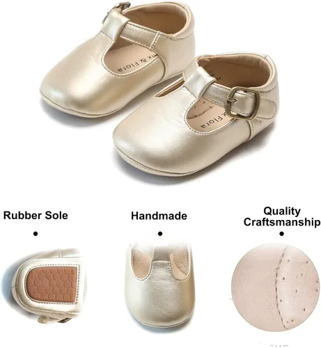 Miniatura 228 de Felix & Flora Zapatos de bebé de suela suave - Zapatos de bebé para caminar, mocasines, suela de goma, zapatos de cuna