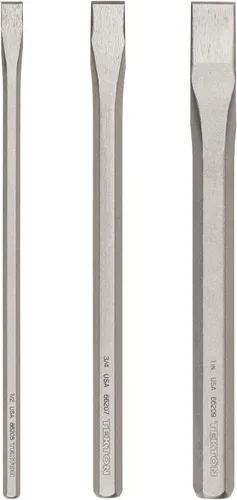 Miniatura 9 de TEKTON Juego de cinceles fríos, 3 piezas (1/4, 3/8, 1/2 pulgadas) PNC91002 Fabricado en Estados Unidos