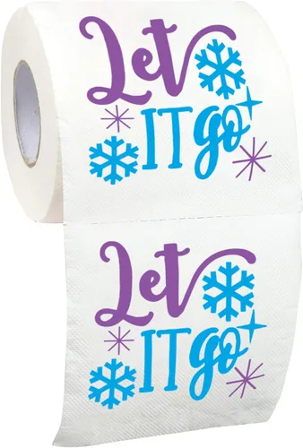 Rollo de Papel Higiénico Navideño Let it Go - Papel Higiénico Divertido, Divertidos Regalos Novedosos de Feliz Navidad, Perfecto para Intercambio de