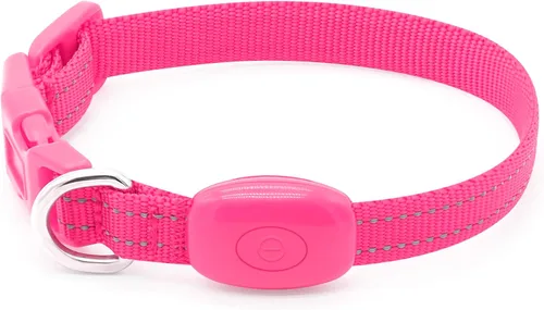 Miniatura 7 de Candofly Collar de perro con luz para cachorros, collar de perro LED recargable por USB para perros pequeños y gatos caminatas nocturnas (XS, rosa)