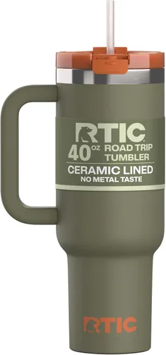 Miniatura 9 de RTIC Vaso Tumbler de Viaje por Carretera de 30 oz con Doble Pared Revestido de Cerámica Aislado Taza Portátil de Café de Viaje de Acero Inoxidable