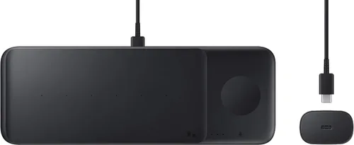 Miniatura 5 de Samsung Electronics - Cargador inalámbrico Trio, compatible con Qi; carga hasta 3 dispositivos a la vez; para teléfonos Galaxy, auriculares, relojes