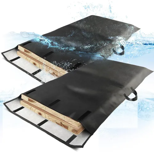 Bolsa de almacenamiento acolchada para hojas de mesa, paquete de 2, impermeable, resistente, con cierre ajustable, 51 x 28 pulgadas, cubierta de
