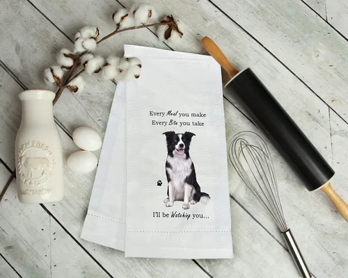 Miniatura 4 de Border Collie - Toallas de cocina suaves, altamente absorbentes, regalos de Border Collie, para platos y paños de cocina, reutilizables, de secado