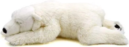 TAMMYFLYFLY Peluche de oso polar para dormir, lindo animal de peluche, juguete suave de 14 pulgadas (mediano)