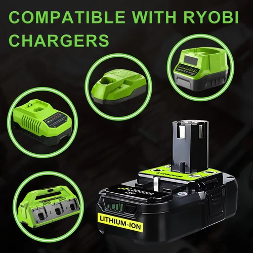 Miniatura 5 de Reemplazo para batería Ryobi de 18 V: 3.0 Ah para P107 P108 P109, herramientas eléctricas inalámbricas de 18 voltios para manualidades, creador