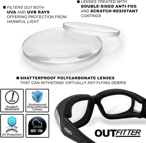Miniatura 4 de Global Vision Outfitter acolchado de espuma se adapta a la mayoría de lentes transparentes
