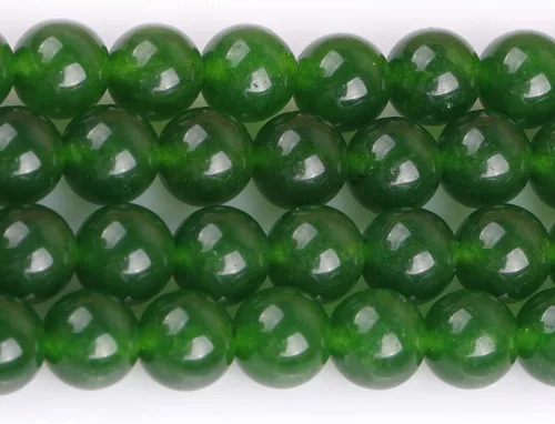 Miniatura 3 de JOE FOREMAN Cuentas redondas de piedra natural de jade de Taiwán verde de 0.315 in para fabricación de joyas, cuentas de 15 pulgadas, piedras Jade
