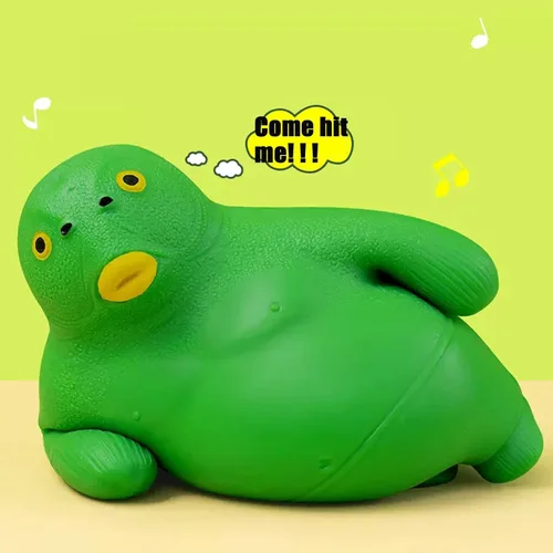 Miniatura 4 de HIPIHOM Juguete de pez de cabeza verde, figura de juguete para aliviar la ansiedad para adultos, juguete para aliviar la ansiedad, mini artilugio
