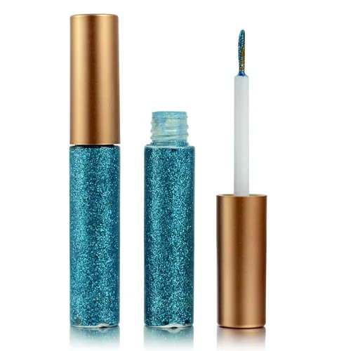 Miniatura 15 de Delineador de ojos con purpurina, delineador de ojos rosa con purpurina, maquillaje de larga duración impermeable con purpurina, plateado, oro
