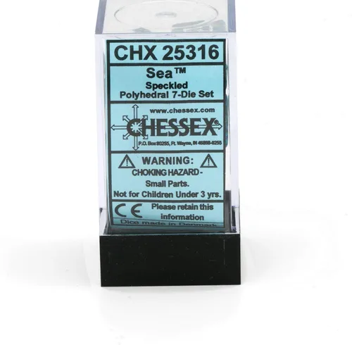 Miniatura 4 de Chessex CHX25316 Juego de mar moteado en dados