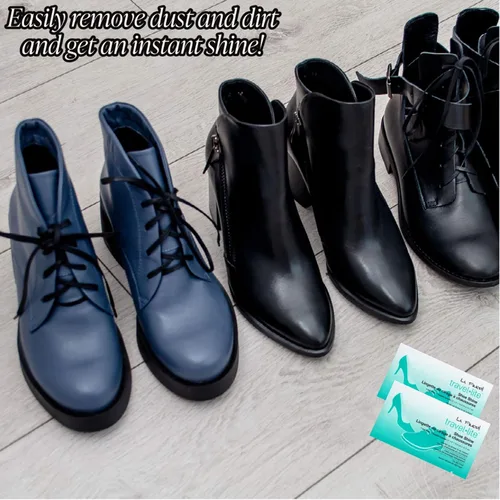 Miniatura 5 de LA Fresh Travel Lite - Toallitas de limpieza prehumedecidas para zapatos, paquete de 50 toallitas de limpieza envueltas individualmente, sin rayas