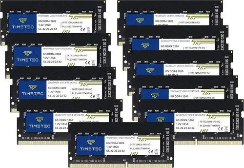 Miniatura 25 de Timetec 16GB Kit (2x8GB) DDR4 3200MHz (o 2933MHz o 2666MHz) PC4-25600 No ECC Sin búfer 1.2V CL22 1Rx8 Rango único 260 pines SODIMM Módulo de memoria