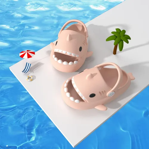Miniatura 7 de ChayChax- Sandalias con diseño de tiburónnubecaricatura antideslizantes de punta abierta para niños y niñas, muy cómodas, bonitas, suela gruesa