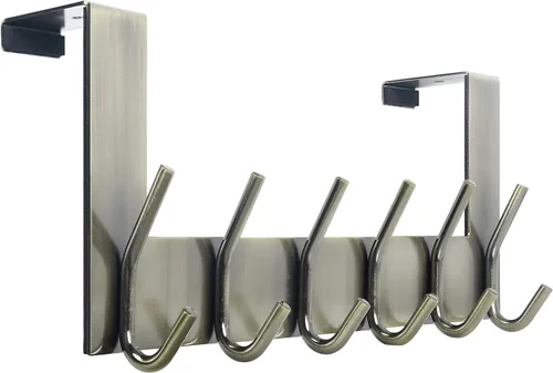 Miniatura 18 de WEBI Ganchos para Puerta Colgadores de Puerta: Toallero Sobre la Puerta con 6 Ganchos para Colgar, Colgador de Toallas Perchero de Puerta Colgador