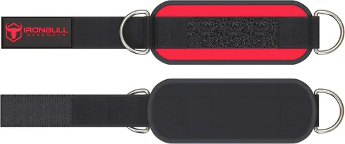 Miniatura 4 de Correa de tobillo para mujeres para máquinas de cable y bandas de resistencia: accesorio de puño de entrenamiento para gimnasio y hogar para Rojo