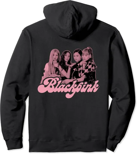 Miniatura 2 de BLACKPINK Sudadera con capucha oficial rosa con foto Negro S