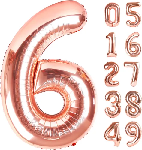Miniatura 132 de Globo de cumpleaños número 4 dorado de 40 pulgadas, globos gigantes del número cuatro 14 24 34 40 44 2024, globos grandes de lámina de mylar para Oro