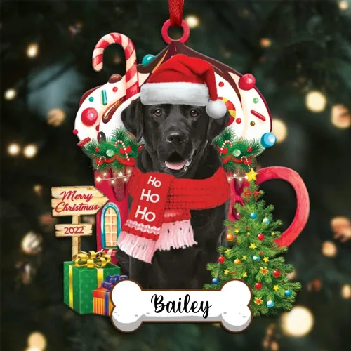 Miniatura 19 de Amantes de los perros de Navidad – Navidad de perros disponibles para muchos perros Shi Tzu – Adorno con forma personalizada, adorno de Navidad