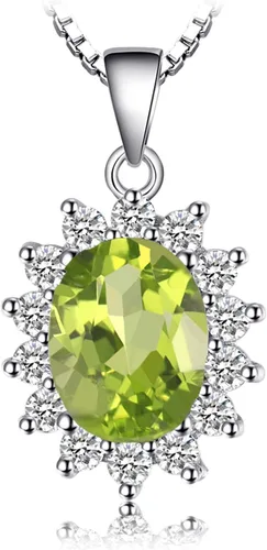 Miniatura 27 de JewelryPalace Princess Diana Kate Middleton Natural Amethyst Citrine Garnet Peridot Topaz Created Ruby Sapphire Simulated Emerald Pendant Necklace