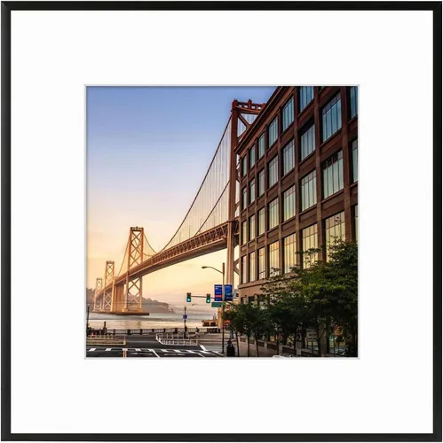 Miniatura 15 de Frametory, Portarretratos de aluminio negro de 6 x 8 pulgadas, juego de 1, ideal para mostrar fotos de 5 x 7 con paspartú o 6 x 8 sin paspartú