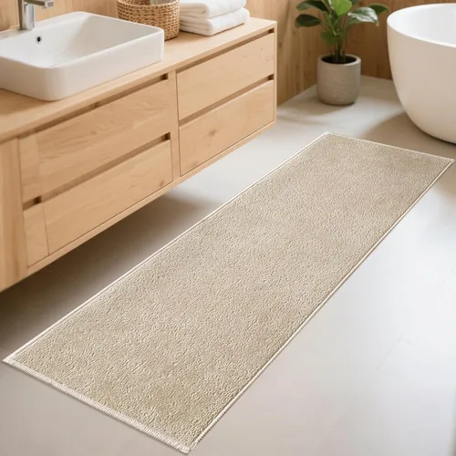 Miniatura 10 de Tapete de baño antideslizante, absorbente, de secado rápido, de pelo bajo, para debajo de la puerta, tapete de baño para fregadero, bañera, ducha