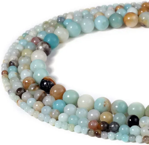 Miniatura 87 de Cuentas de ónix negro BEADNOVA con cuentas de cristal natural, piedras preciosas, redondas, sueltas, curativas de energía con cordón elástico de 01)