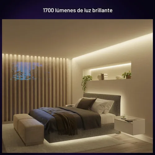 Miniatura 3 de PHILIPS Hue Kit de Base de Tira de Luces LED Inteligente RGBWW Solo de Interior de 10 Pies, 1 Paquete, Control con Aplicación Hue, Tiras de Luces