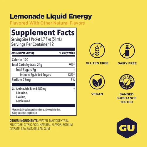 Miniatura 3 de GU Gel energético líquido energético con carbohidratos complejos, vegano, sin gluten y sin lácteos para cualquier entrenamiento, 12