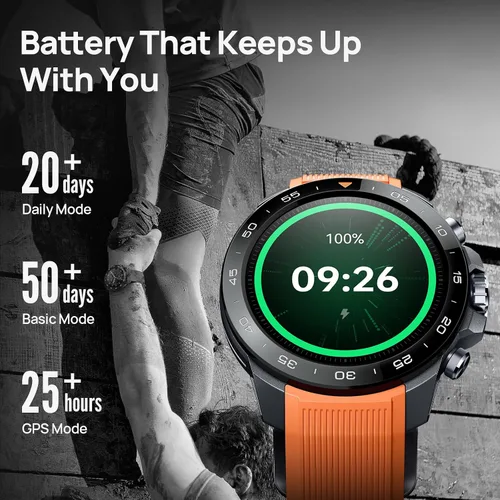 Miniatura 4 de mibro GS Explorer S - Reloj inteligente resistente para hombre con cerámica resistente a los arañazos y pantalla AMOLED de 1.32 pulgadas, batería
