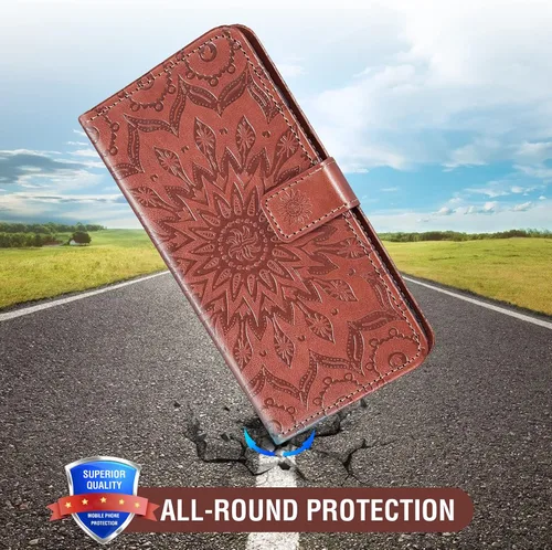 Miniatura 7 de Asuwish Funda de teléfono para Samsung Galaxy A13 LTE 4G con protector de pantalla de vidrio templado y funda delgada de cuero, soporte
