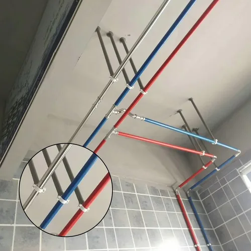 Miniatura 4 de 100 abrazaderas de tubo de plástico, correa de tubo de 2 orificios para debajo de tubos de PVC de 3/4 pulgadas, soportes en U de montaje de conducto