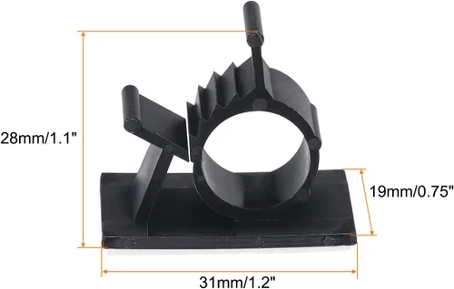 Miniatura 2 de MECCANIXITY 30 unids clip adhesivo de gestión de cables PE abrazaderas de cable 0.394-0.512 in ajustables para cables USB Cables de ratón Cable