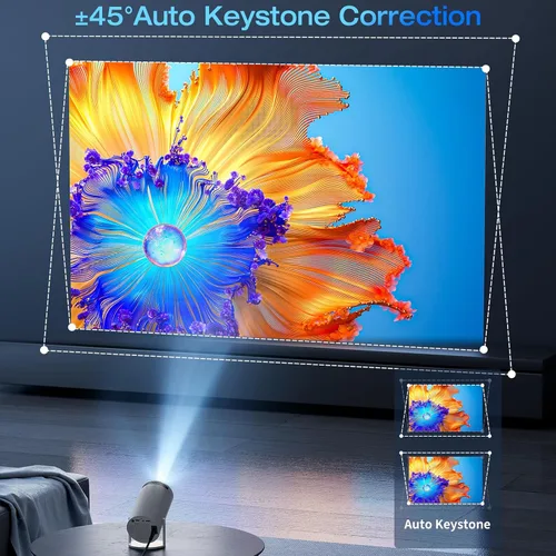 Miniatura 2 de Mini proyector, CLOKOWE 2024 proyector portátil actualizado con 9000 Lux y Full HD 1080P, proyector de películas compatible con teléfono/tableta