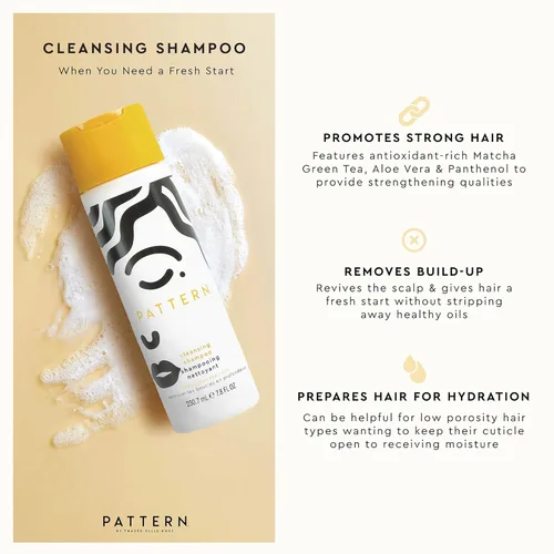 Miniatura 3 de Champú limpiador PATTERN Beauty de Tracee Ellis Ross con aloe y té verde matcha para cabello rizado, obtenga los beneficios del champú clarificante