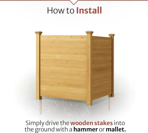 Miniatura 4 de 4 pies de alto x 4 pies de ancho (2 paneles) Enclo Premium pantalla de privacidad de madera sin excavación, ideal para pared de privacidad al aire