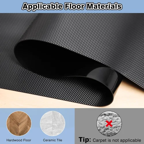 Miniatura 2 de Tapete impermeable para silla de 30" x 48" para madera dura, tapete para silla de oficina para silla con ruedas, tapete de escritorio para madera