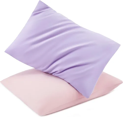 Miniatura 15 de TILLYOU Paquete de 2 fundas de almohada para niños pequeños con cierre de sobre, microfibra suave y sedosa de 13 x 18 pulgadas, fundas de almohada