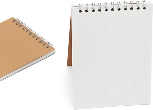 Miniatura 3 de HOZEON 22 cuadernos de bocetos encuadernados en espiral superior tamaño A6, cubierta de cartón marrón kraft en blanco para animación, bocetos