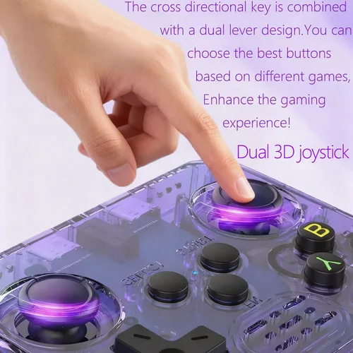 Miniatura 6 de Consola de juegos retro de mano R36S, pantalla HD IPS de 3.5 pulgadas, batería de 3200mAh, 128G con más de 20000 juegos integrados, más de 20