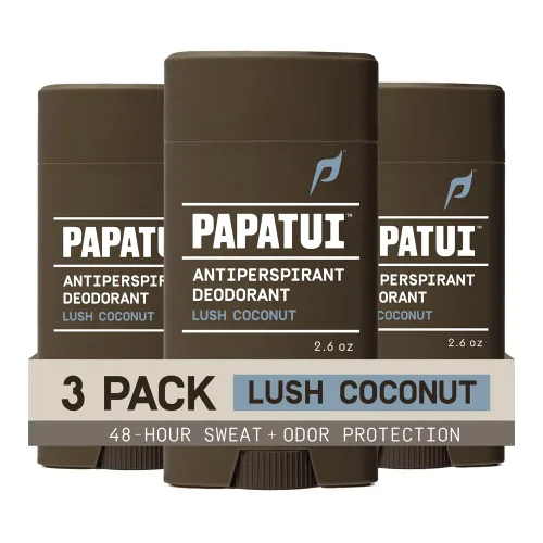 Papatui by Dwayne Johnson Antitranspirante de triple acción para hombres | Control de sudor, neutralizador de olores y nutrición de la piel | Coco