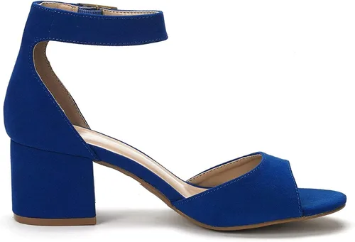 Miniatura 3 de DREAM PAIRS Tacones para mujer, tacón bajo, cómodo, sandalias de vestir