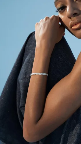 Miniatura 4 de Miabella Pulsera de cadena de eslabones bizantinos planos de plata de ley 925 de 0.157in para mujeres y adolescentes, fabricada en Italia