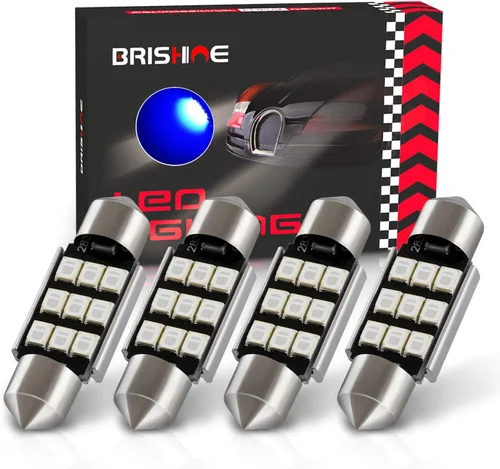 Miniatura 24 de 4 bombillas LED Festoon DE3175 de 1.102 in y 1.142 in, 2835 chipsets Canbus sin errores, 1.1 pulgadas, DE3021 3175 3022 N3, bombillas LED