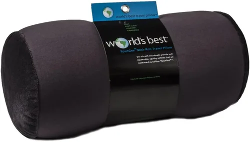 World's BestAlmohada de tubo de refuerzo MicroBEAD, tela táctil suave y táctil, almohada de soporte de cuello o espalda, hipoalergénico, carbón