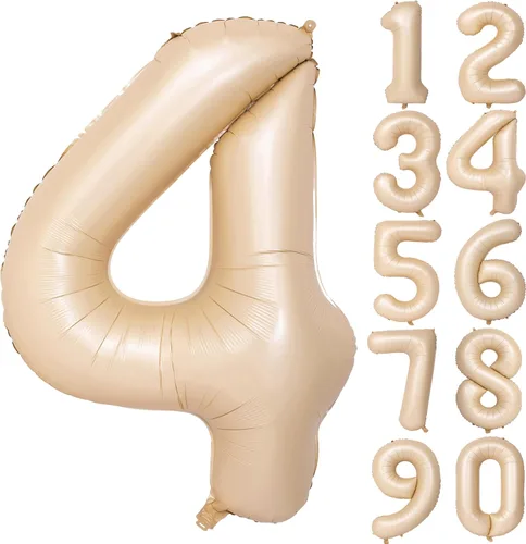Miniatura 14 de Globos de helio de 40 pulgadas con dígitos dorados para fiesta de cumpleaños., Número 0, 40 pulgadas, número 0 oro 7