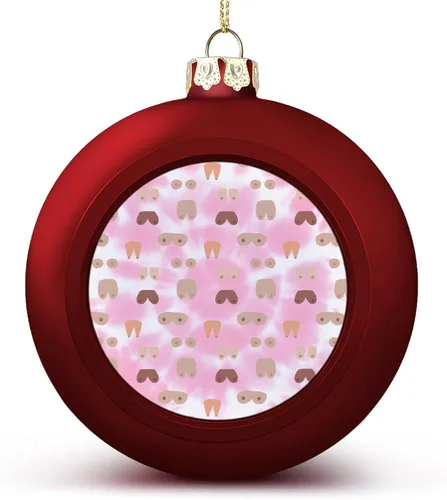 Miniatura 11 de Boobs Funny Shatterproof Matte Christmas Balls for Tree Wreath Home Decor 1PCS