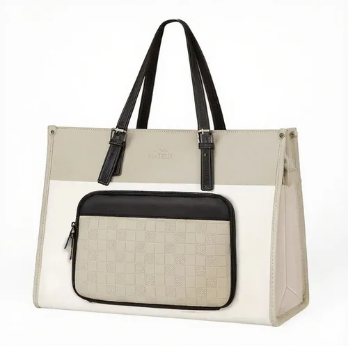 Miniatura 13 de MATEIN - Bolsa de mano para laptop de 17 pulgadas para mujer con compartimento para el almuerzo, maletín de trabajo convertible de piel sintética
