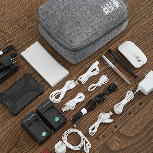 Miniatura 8 de Estuche Organizador Pequeño para Dispositivos Electrónicos USB Cargador Accesorios Ratón Cable de Teléfono Tarjeta SD Banco de Energía Auriculares