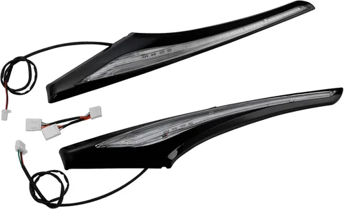 Miniatura 2 de TCT-MOTORPARTS Alforjas Accent Swoop - Luz LED para Honda Goldwing GL1800 F6B 2013-2017 Negro+préstamo claro